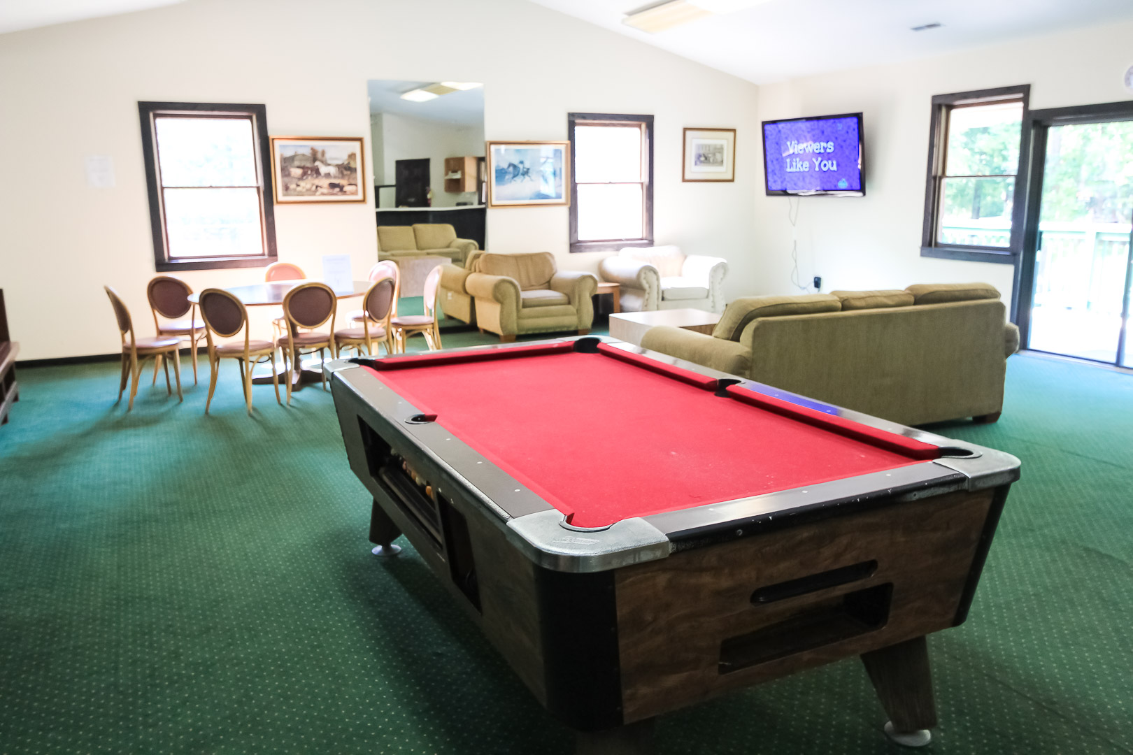 A Game room at VRI's Alpine Crest Resort in Georgia.